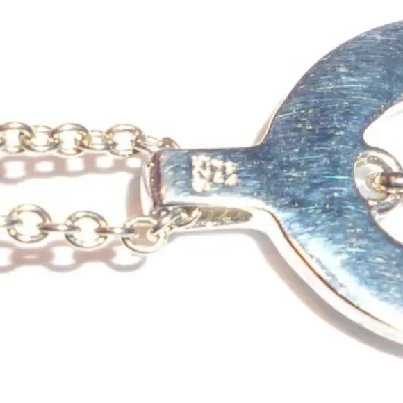 STERLING SILVER PINK SAPPHIRE PENDANT NECKLACE NEW - Picture 4 of 5